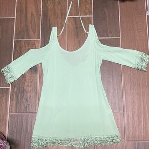 Cute cutout shoulder dress. Sage Green. Size S.